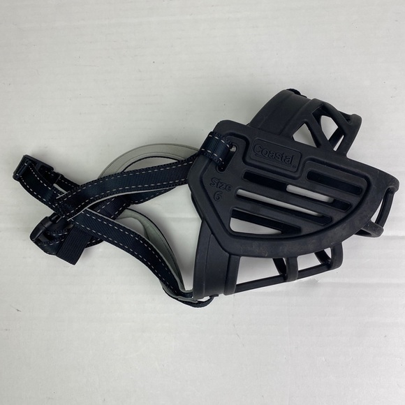 Coastal Dog Pet Muzzle Size 6 Soft Basket Black Breathable Adjustable Comfort - Picture 1 of 6